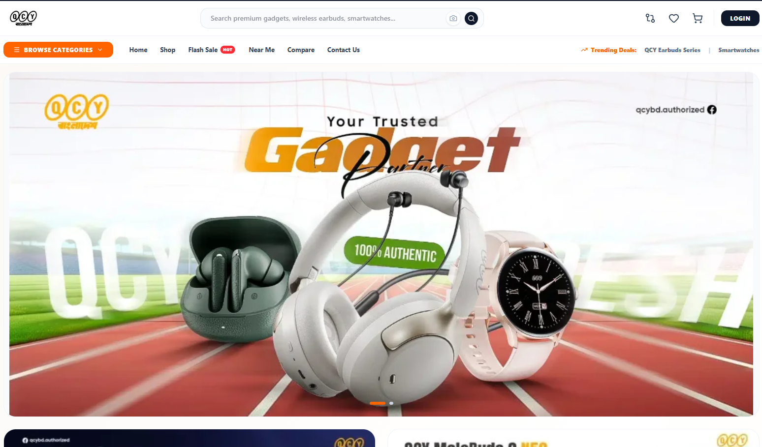 QCY গ্যাজেটস - Gadget Store Demo by Sitenin